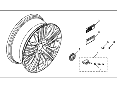 Acura 08W19-TZ3-200C 19" Alloy Wheel Rim