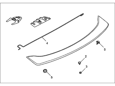 Acura 08F10-TZ3-222 Spoiler Deckl (Graphite Luster Metallic)