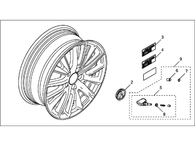 Acura 08W18-TZ3-201 Alloy Wheel Rim (18")