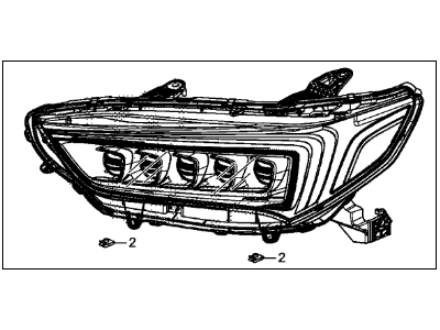 2019 Acura TLX Headlight - 33150-TZ3-A51