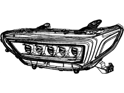 Acura 33100-TZ3-A61 Right Headlight Assembly