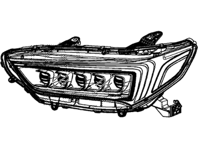 Acura 33100-TZ3-A51 Passenger Right Led Headlamp