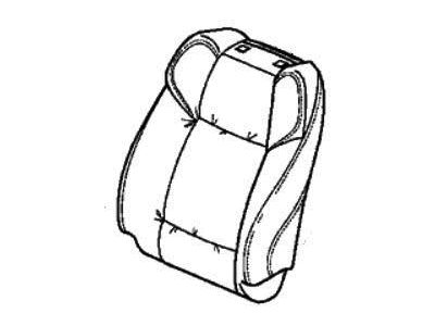 81521-TZ3-L91ZL Acura Left Front Seat Back Cover (Type Y) (Alcantara) Illustration 1 of 1