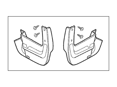 Acura 06750-TZ6-C00ZG Front Mud Guard Set (Slate Silver Metallic)