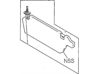Acura 8-97159-047-0 Passenger Side Sunvisor