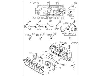 Acura SLX Speedometer - 8-97118-828-1