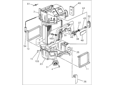 Acura SLX Evaporator - 8-97122-764-1