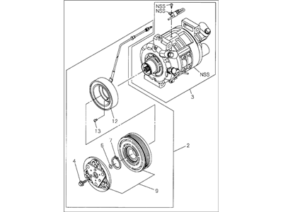 1996 Acura SLX A/C Compressor - 8-97085-896-0