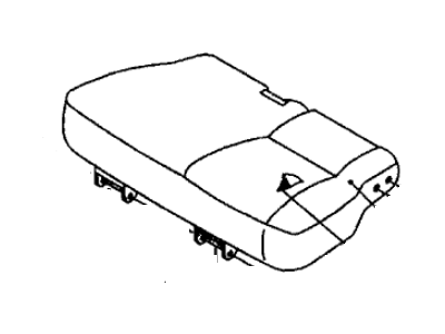 Acura 8-97151-042-2 Right Rear Cushion Seat Back Cover Assembly (Dark Gray)