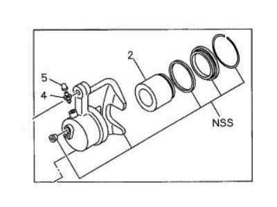 Acura SLX Brake Caliper - 8-97035-249-0