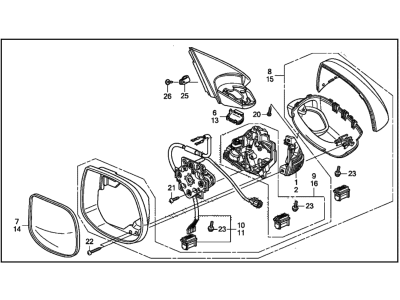 Acura TSX Mirror - 76250-TL0-A22ZN