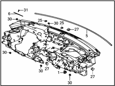 Acura TLX Instrument Panel - 77100-TGV-A15ZA