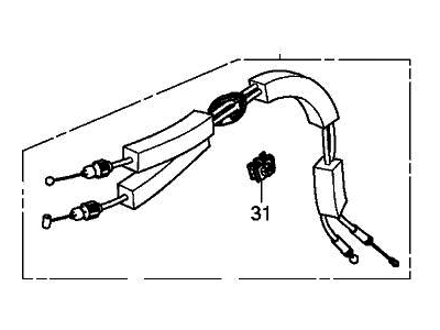 Acura 72174-TGV-A01 Cable Assembly , Left Front