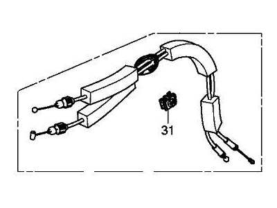 Acura 72134-TGV-A01 Cable Assembly , Right Front