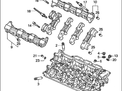 Acura 12100-PBY-810 Cylinder Head Assembly, Front (Dot)