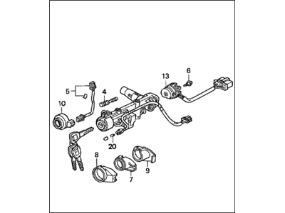 Acura 35100-SL0-A13 Lock Assembly, Steering