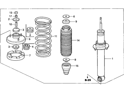 Acura 52610-SL0-611 Rear Shock Absorber Assembly