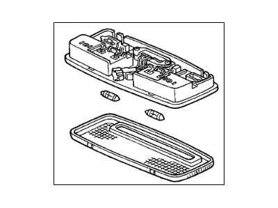 Acura 34250-SL4-003ZP Light Assembly, Interior (Seagull Gray)