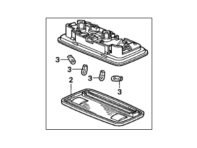 Acura 34250-SP0-013ZC Light Assembly, Front Interior (Coast Sand)