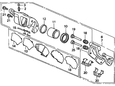 1991 Acura Legend Brake Caliper - 45230-SP0-A01