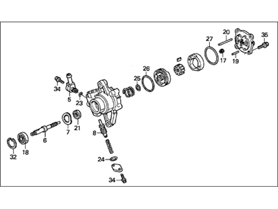 Acura 56110-PY3-030 Power Steering Pump Sub-Assembly