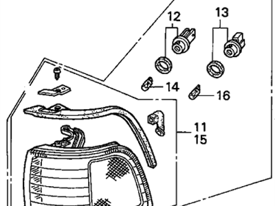 Acura 33600-SP0-A02 Light Assembly, Right Front Position &Side Marker