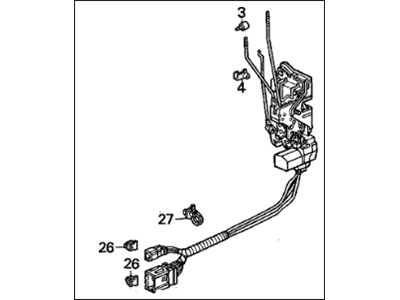 Acura 72110-SP0-A01 Right Front Power Door Lock Assembly