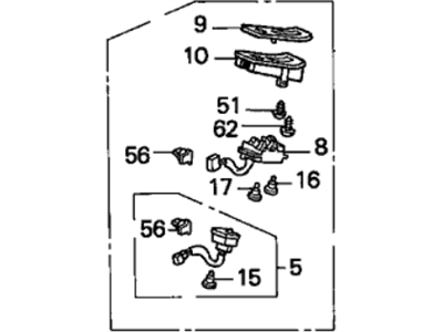 Acura 35750-SP0-A41ZA Power Window Master Switch Assembly (Black)