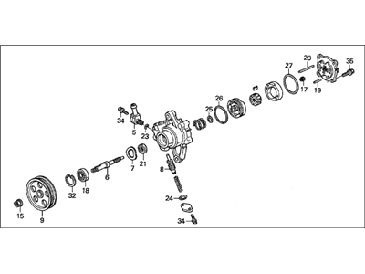 1992 Acura Legend Power Steering Pump - 56100-PY3-020