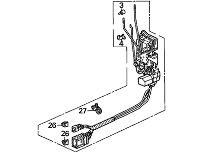 Acura 72150-SP0-A01 Left Front Power Door Lock Assembly