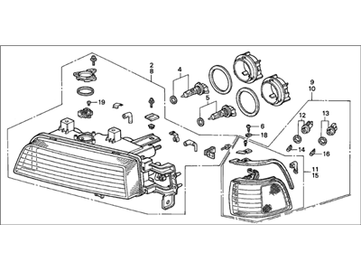 Acura Legend Headlight - 33100-SP0-A04