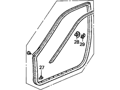 1992 Acura Legend Weather Strip - 72350-SP0-003