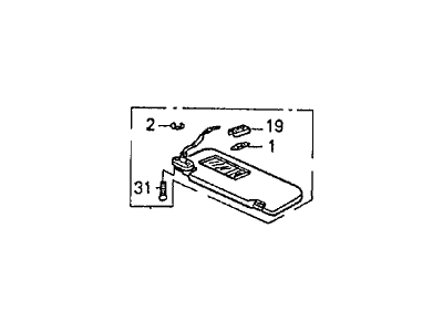 Acura 83230-SP0-A01ZC Passenger Side Sunvisor Assembly (Coast Sand)