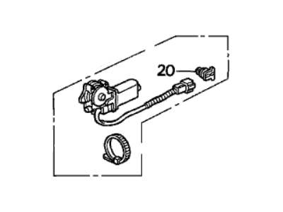 Acura 72755-SP0-004 Motor Assembly, Left Rear Door Powerwindow