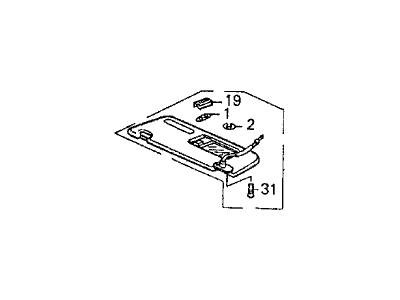 1992 Acura Legend Sun Visor - 83280-SP0-A02ZA