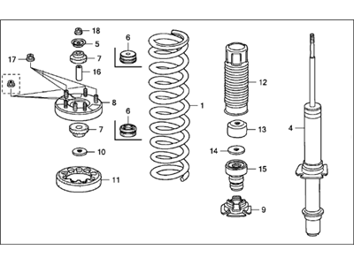 Acura 51601-SEP-A31 Right Front Shock Absorber Assembly