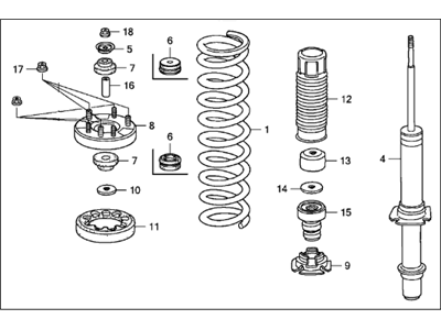 Acura 51602-SEP-A31 Left Front Shock Absorber Assembly