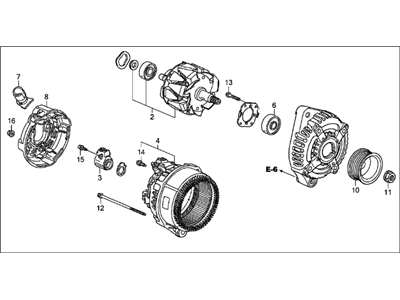 2004 Acura MDX Alternator - 06311-RJA-505RM