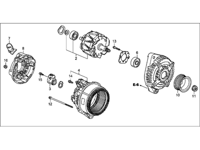 2008 Acura MDX Alternator - 06311-RJA-505RM