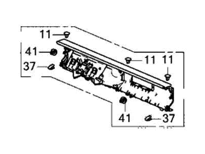 Acura 84627-TYA-A12ZA Component, Front (Deep Black)