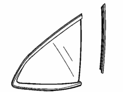 Acura 73500-TYA-A01 Glass, Passenger Side Quarter Windshield