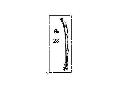 Acura 72376-TYA-A01 Gap Seal, Left Front Dr