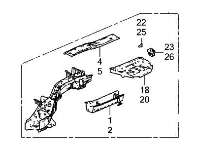 Acura 65660-TYA-305ZZ Frame Component Left, Rear