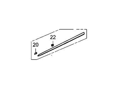 Acura MDX Door Moldings - 72352-TYA-A11