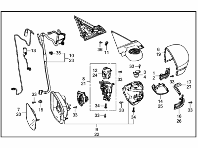 Acura Mirror - 76250-TYA-A21