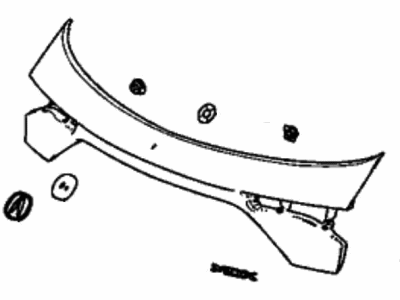 Acura 74890-TYA-A01ZC Rear Garnish (Extreme Crimson Pearl)