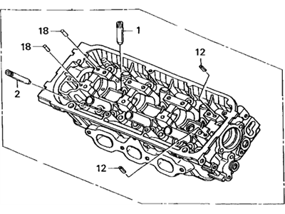 Acura 12300-PGE-305 Cylinder Head Assembly, Rear