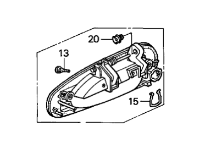 Acura 72180-S3M-A11ZK Outside Exterior Door Handle Assembly Left (Desert Mist Metallic)