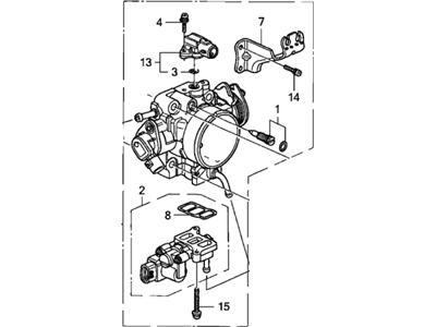 2003 Acura CL Throttle Body - 16400-PGE-A03