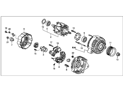 2003 Acura TL Alternator - 31100-PGE-A11